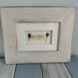 Dried Rosebuds “Love is Forever” Picture Wall Art Handmade I Believe